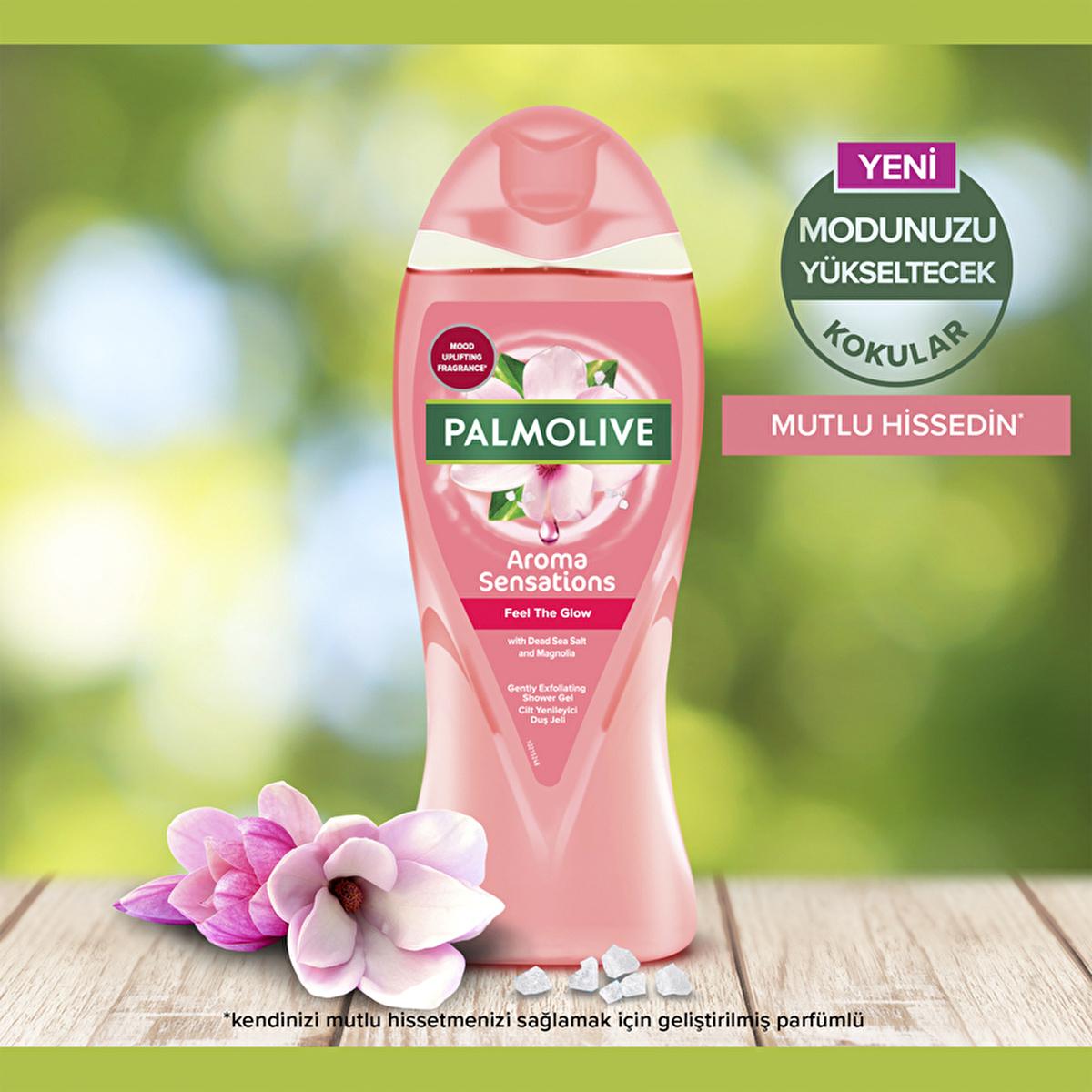 Palmolive Aroma Sensations: Skin Rejuvenating Bath and Shower Gel with Magnolia & Dead Sea Salt - Natural Glow, Dermatologically Tested by Beauty Care Bag