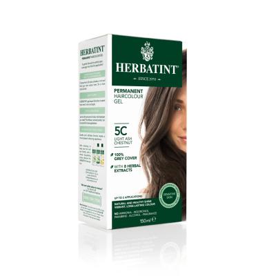 Herbatint Light Ash Chestnut 5C Hair Dye: Natural, Ammonia-Free Color for Sensitive Scalp & Grey Coverage by Beauty Care Bag