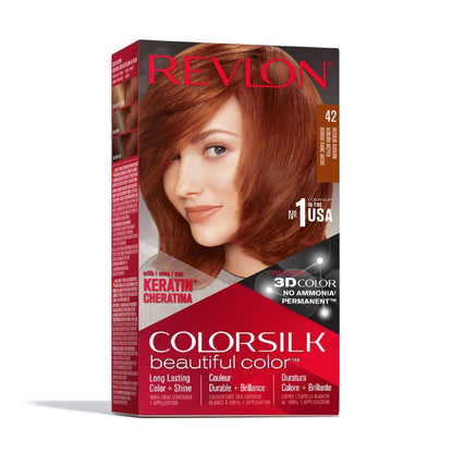 Revlon ColorSilk Hair Color 42 Medium Auburn by Beauty Care Bag
