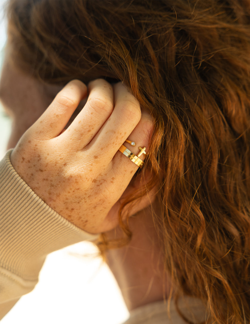 Wrapped Cross Gem Ring by Elevated Faith