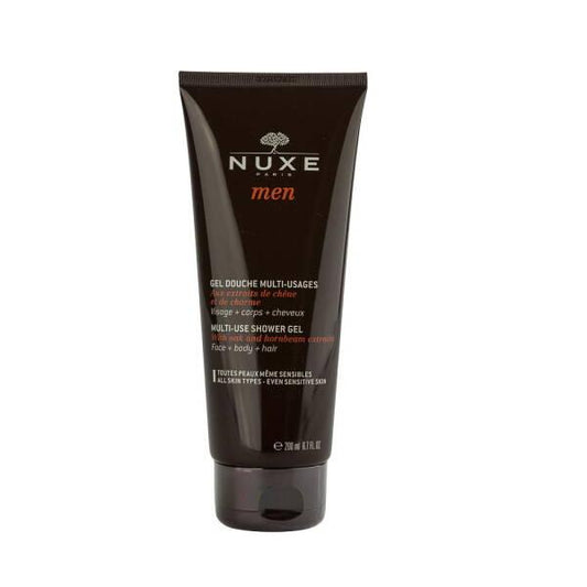Nuxe Men Multi-Purpose Shower Gel for Face, Body, and Hair - Gentle, Natural Skincare by Beauty Care Bag