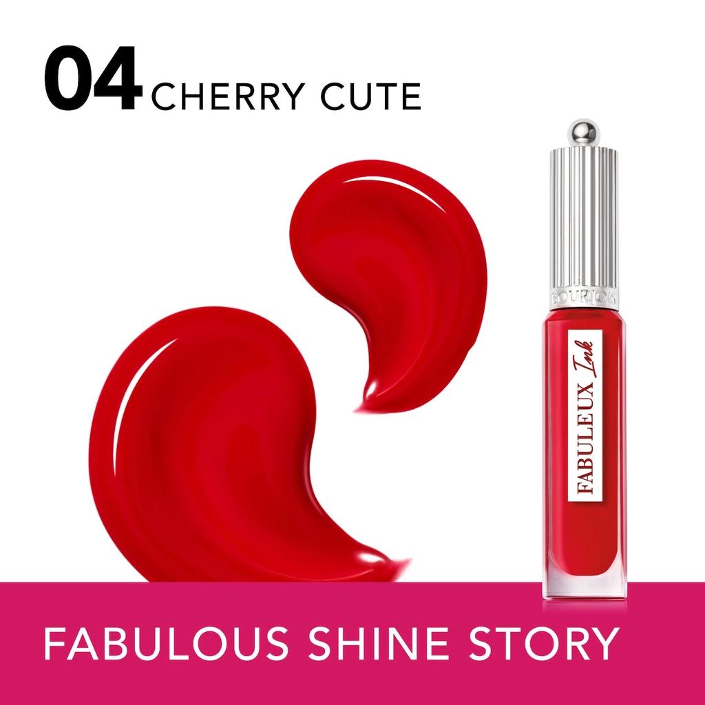 Bourjois Fabulous Shine Story Liquid Lipstick 04 Cherry Cute by Beauty Care Bag