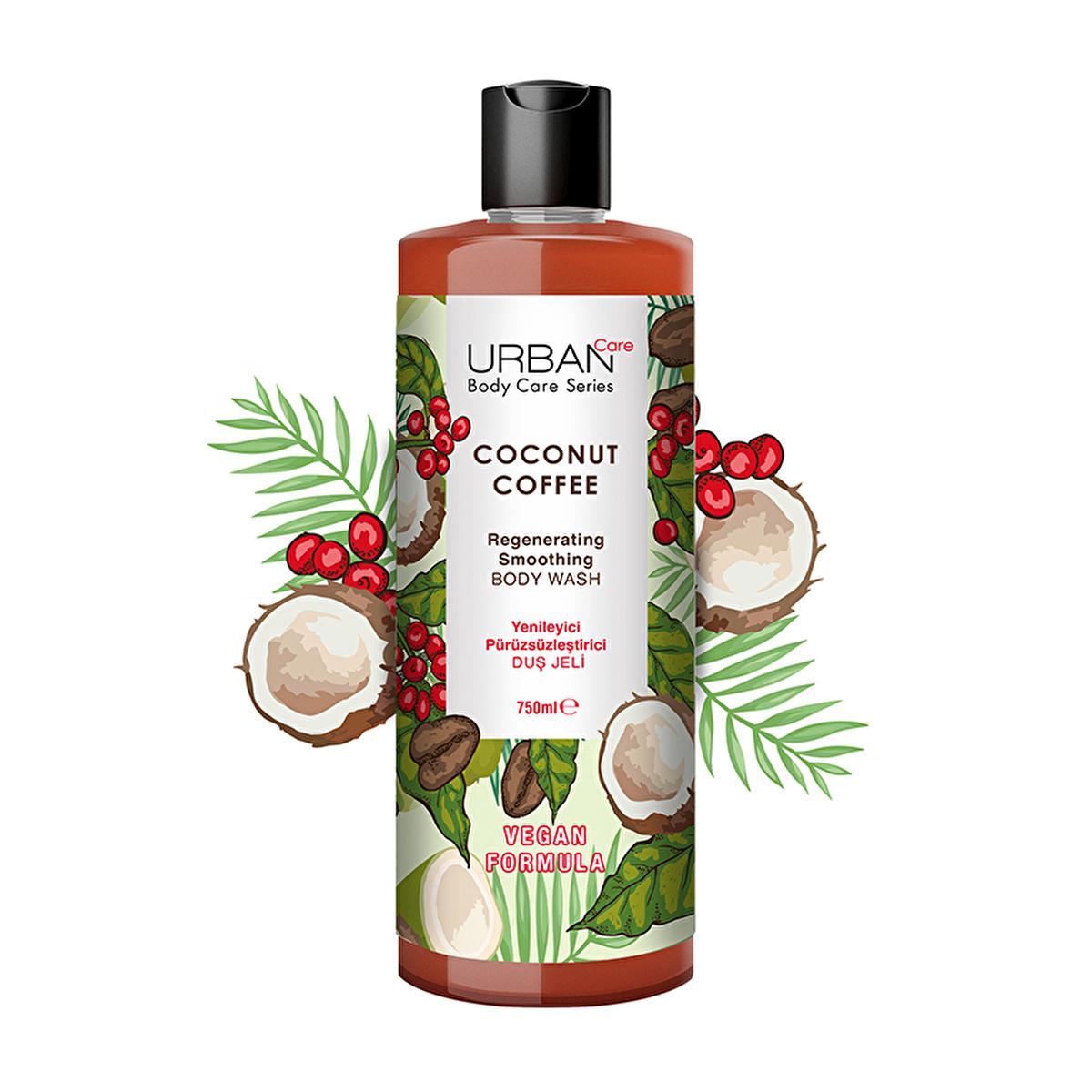 Urban Care Moisturizing Coconut Coffee Shower Gel - Nourishing Hydrating Body Wash for Dry Skin by Beauty Care Bag