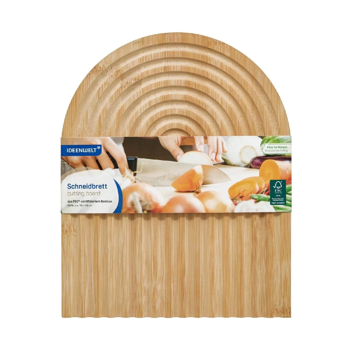 Ideenwelt Bamboo Oval Cutting Board with Juice Groove 1 pc by Beauty Care Bag