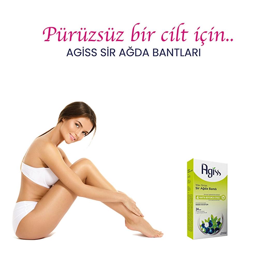 Agiss Sensitive Skin Wax Strips for Legs & Body, 24-Pack by Beauty Care Bag