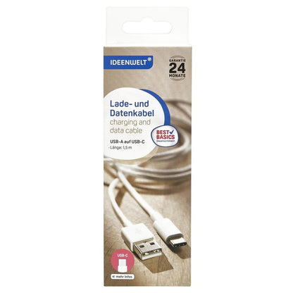 Ideenwelt USB-A to USB-C Charging & Data Cable - 1pc by Beauty Care Bag