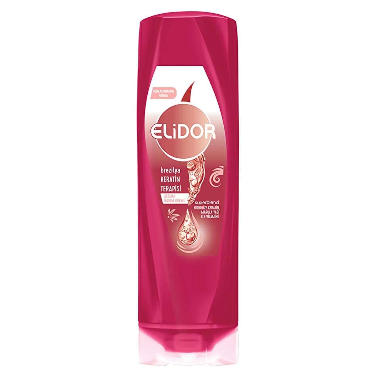 Elidor Brazilian Keratin Therapy Hair Serum - Nourishes, Smooths, and Adds Shine to Hair - 11.83 fl oz by Beauty Care Bag