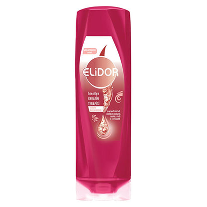 Elidor Brazilian Keratin Therapy Hair Serum - Nourishes, Smooths, and Adds Shine to Hair - 11.83 fl oz by Beauty Care Bag