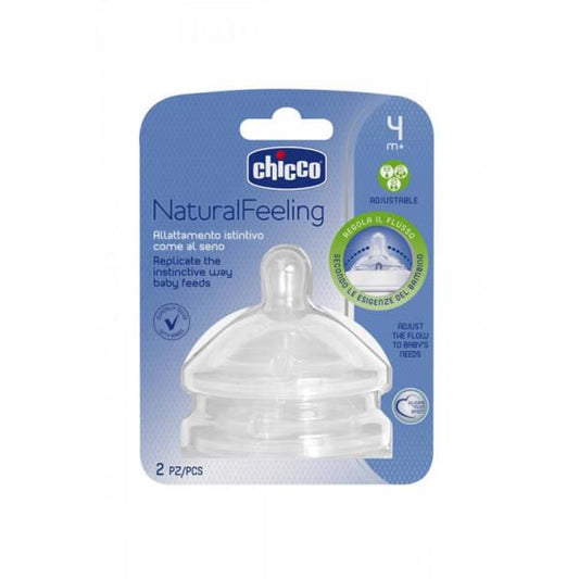 Chicco Natural Feeling baby bottle nipple for 4 months and up