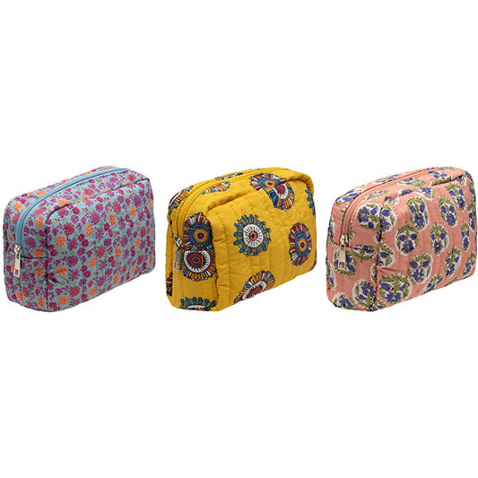 Eklips Quilted Cosmetic Bag: Stylish & Compact Makeup Organizer - Perfect Travel Size. by Beauty Care Bag