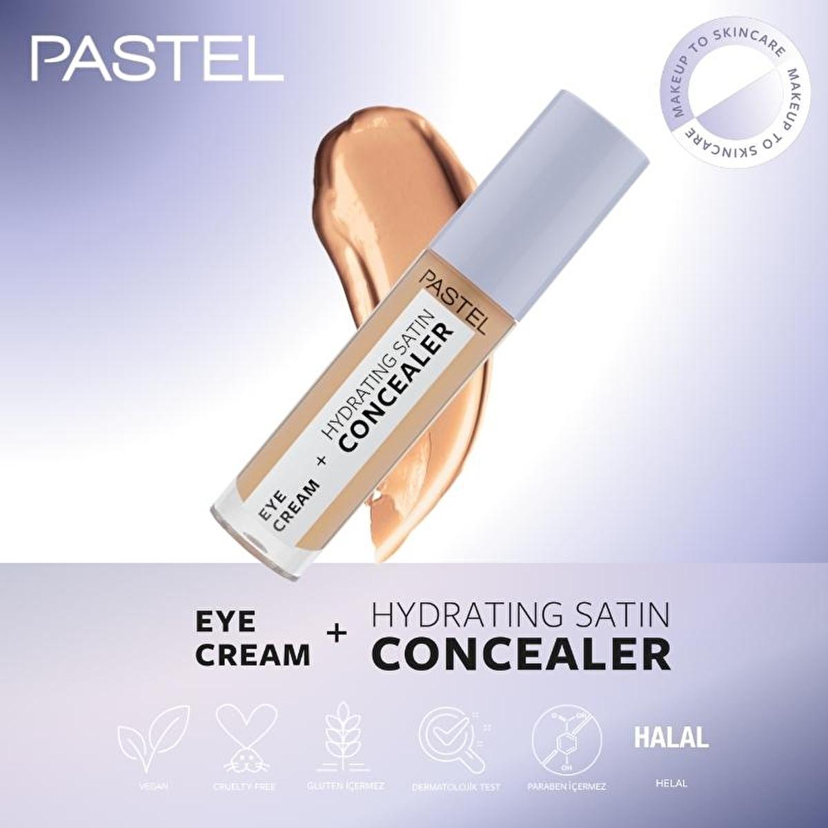Pastel Makeup Eye Cream Concealer: 2-in-1 Hydrating Satin Concealer & Brightening Eye Cream for Dark Circles - Gšz Kremi Aydõnlatõcõsõ by Beauty Care Bag