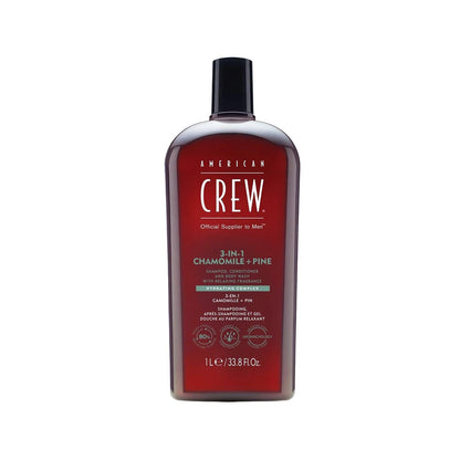 American Crew 3-in-1 Chamomile & Pine Relaxing Shampoo 1000 ml by Beauty Care Bag