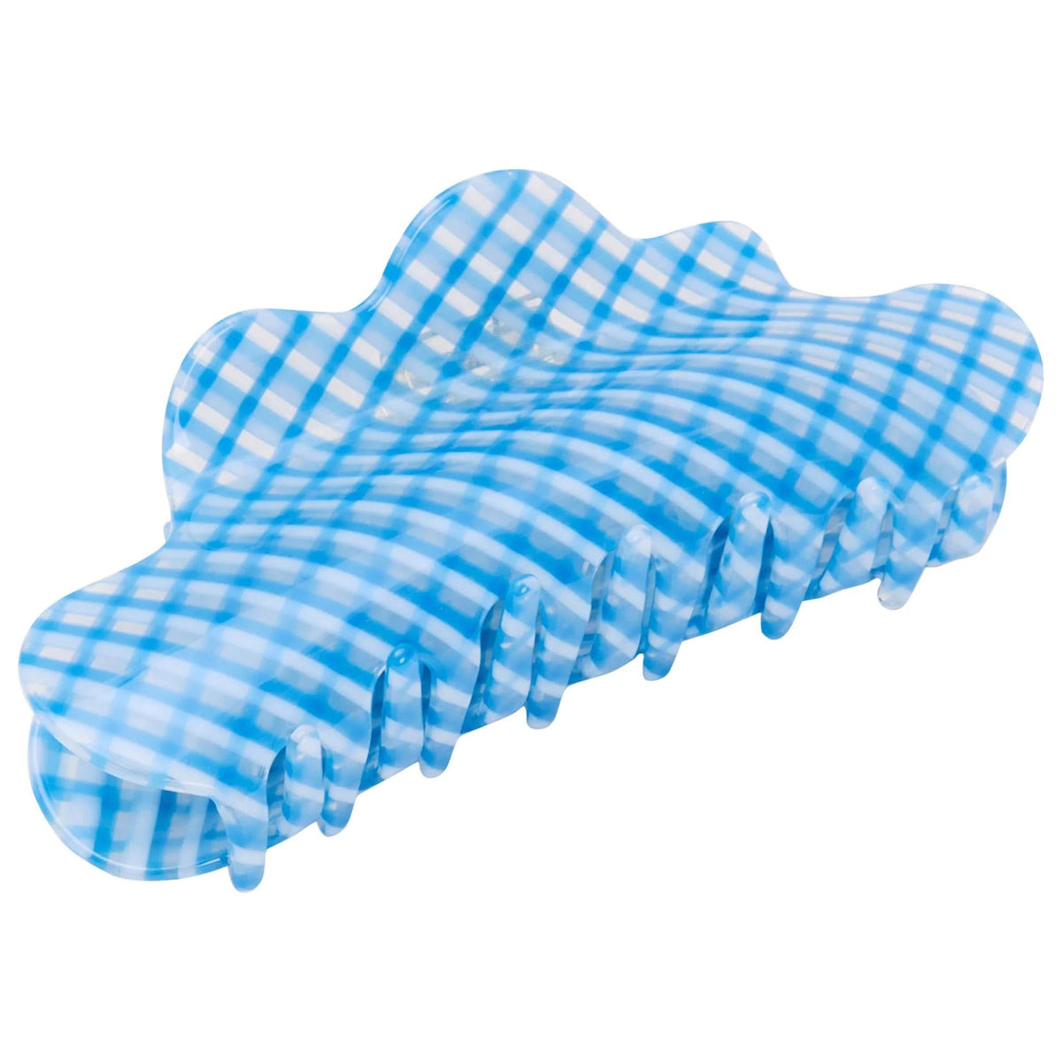 Nimbus Large Blue Lattice Hair Claw Clip - Secure Hold for Fine to Thick Hair, Sustainable Acetate - Stylish & Durable by Beauty Care Bag