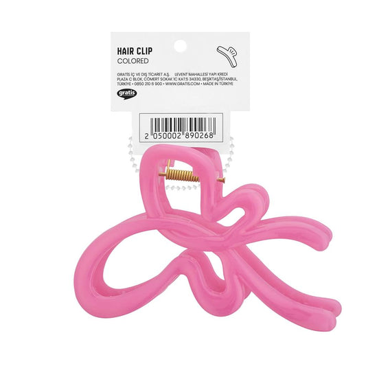 Eklips Pink Ribbon Claw Clip for Hair Styling by Beauty Care Bag