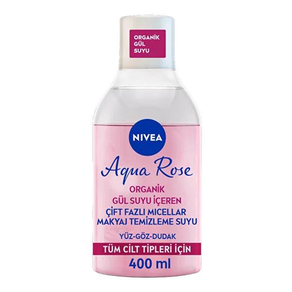 Nivea Aqua Rose Dual Phase Makeup Remover with Organic Rose Water - Gentle, Moisturizing, and Effective for All Skin Types - 13.53 fl oz by Beauty Care Bag