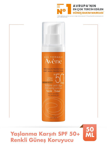 Avene anti-aging tinted sunscreen SPF 50+ for sensitive skin