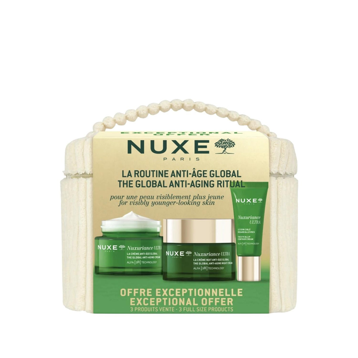 Nuxe Nuxuriance Ultra Global Anti-Aging Ritual Set by Beauty Care Bag