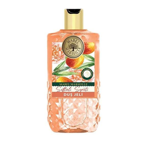 Mabel Marseille Peach Basket Shower Gel 750ml - Gentle & Moisturizing Body Wash for Refreshing Daily Cleanse by Beauty Care Bag