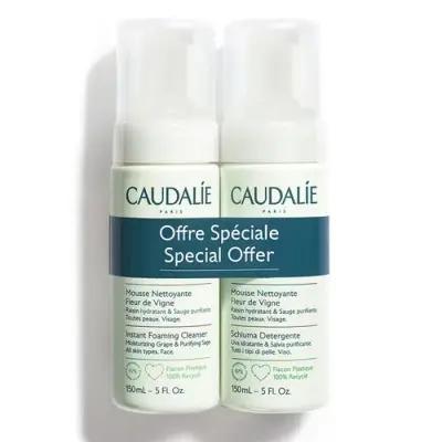 Caudalie Vinoclean: Gentle Facial Cleansing Foam - Makeup Remover for All Skin Types | Natural, Soap-Free, Revitalizing Face Wash (5.07 fl oz) by Beauty Care Bag