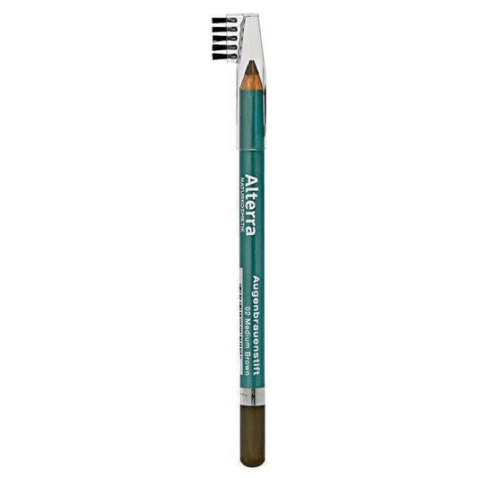 Alterra Eyebrow Pencil No:02 Medium Kahve - Vegan, Dermatologically Approved, Natural Eyebrow Care by Beauty Care Bag