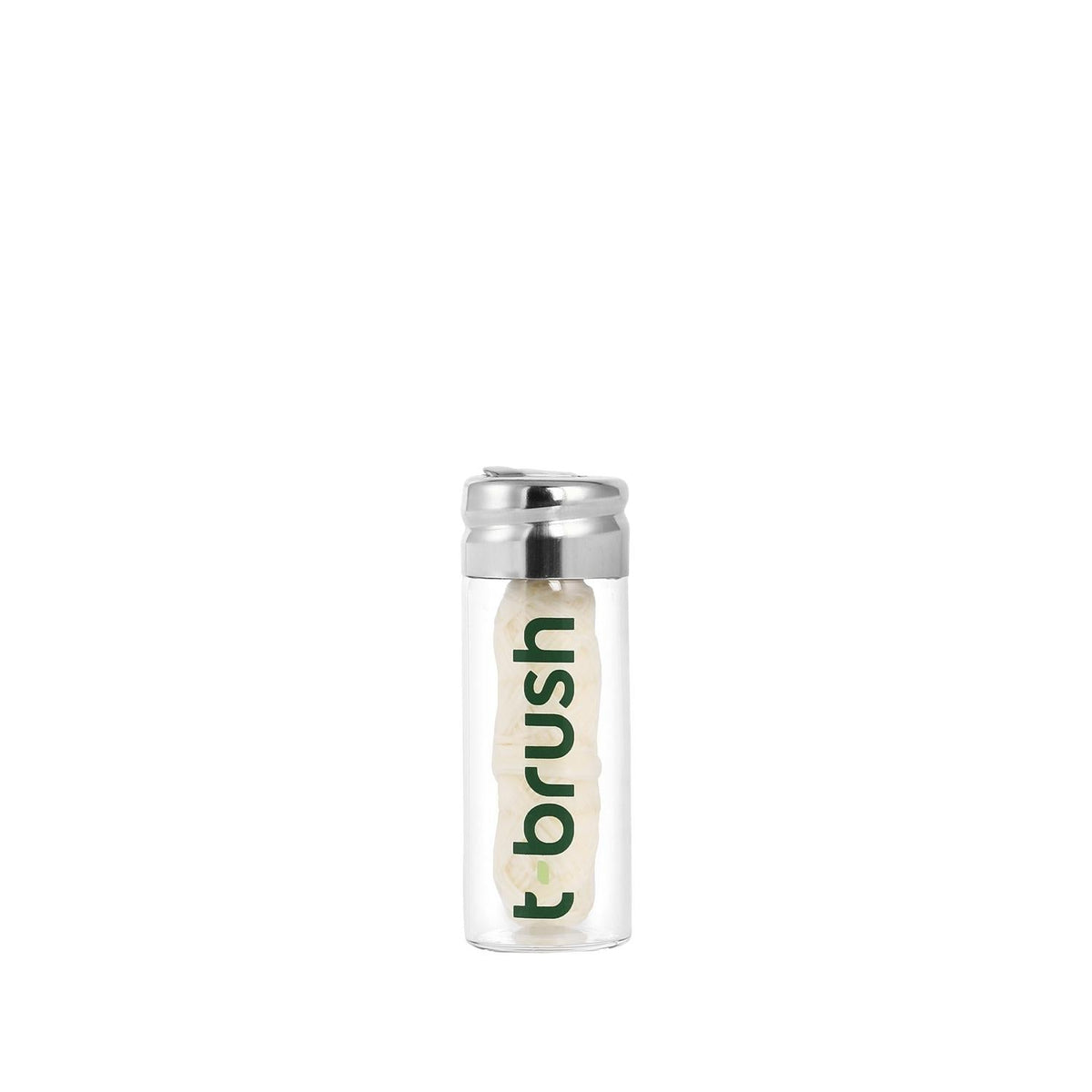 T-Brush Mint Flavored Dental Floss in Glass Container - Eco-Friendly Oral Hygiene Solution by Beauty Care Bag