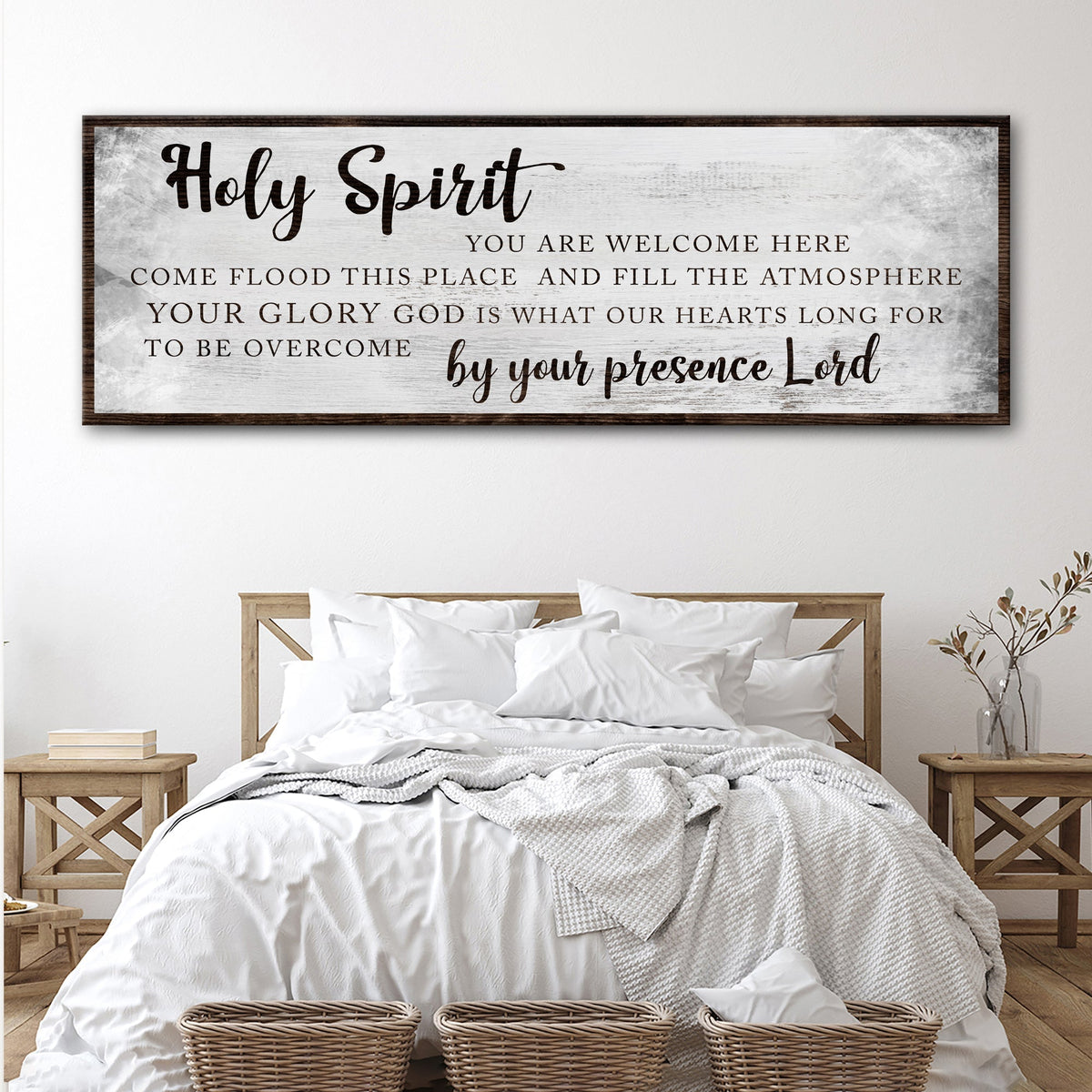 Holy Spirit You Are Welcome Here Sign by Tailored Canvases