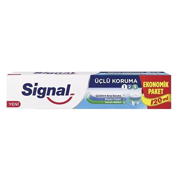 Signal Toothpaste Triple Protection with Fluoride & Calcium - 4.06 fl oz - Fresh Minty Flavor by Beauty Care Bag