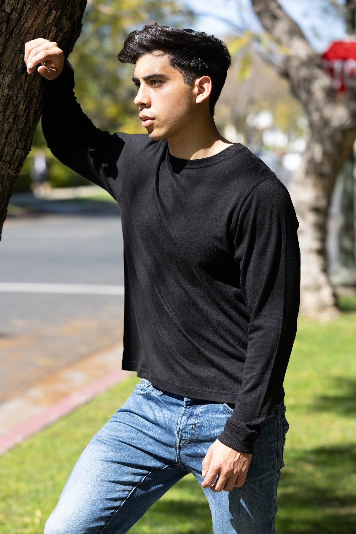Men's bamboo long sleeve T-shirt – view 3