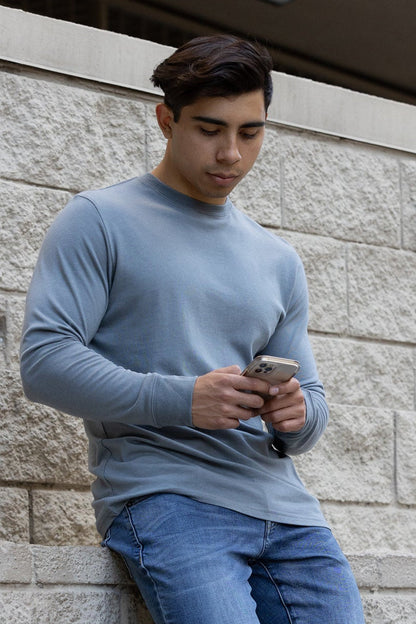 Men's bamboo long sleeve T-shirt – view 4