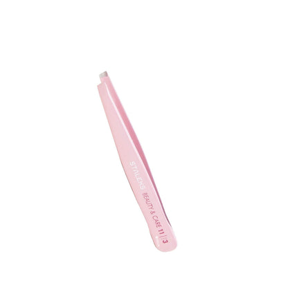 STALEKS Beauty & Care 11 Type 3 Wide Beveled Eyebrow Tweezers by Beauty Care Bag