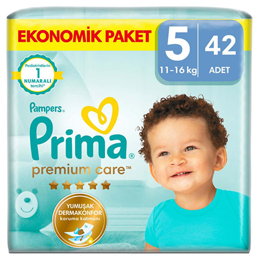 Prima Premium Care baby diapers, size 5, 42 count