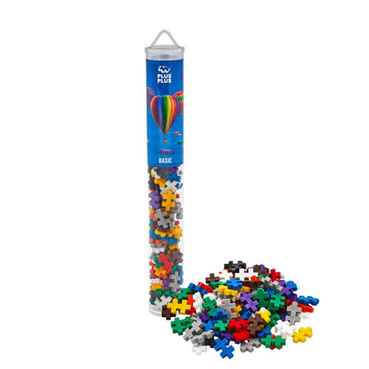 Plus Plus Construction Toy, 100 Piece Reusable Tub - Educational Building Blocks for Kids, Made in Denmark by Beauty Care Bag
