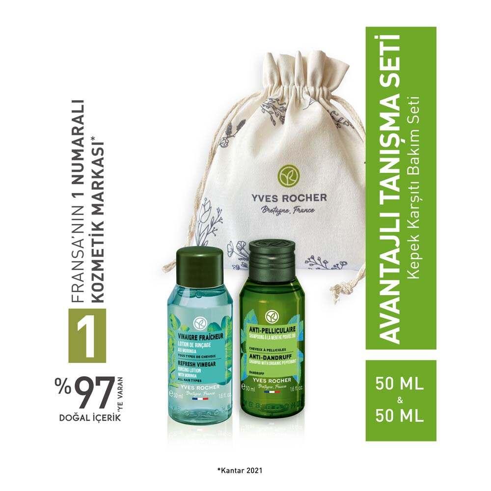 Yves Rocher anti-dandruff hair care set with shampoo and vinegar