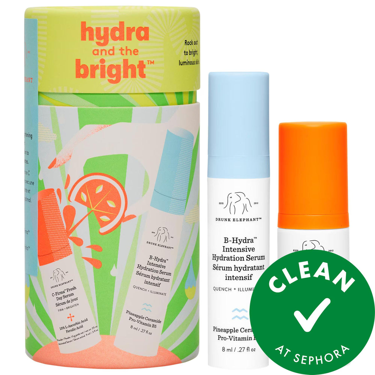 Drunk Elephant Hydra and the Bright serum duo