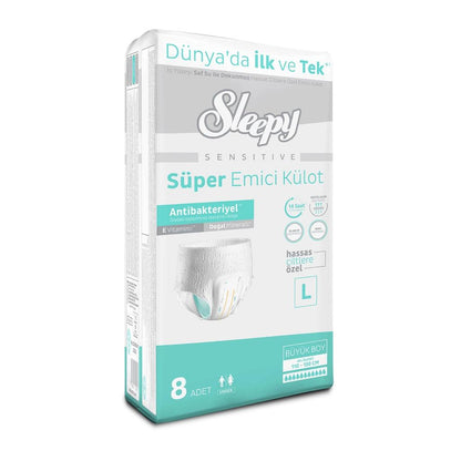 Sleepy Sensitive Super Absorbent Pants Large 8 Pack by Beauty Care Bag