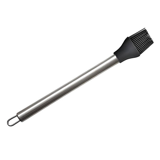 Epinox 31.5cm Silicone Basting Brush with Stainless Steel Handle - Black, Easy Clean, Durable Kitchen Tool by Beauty Care Bag