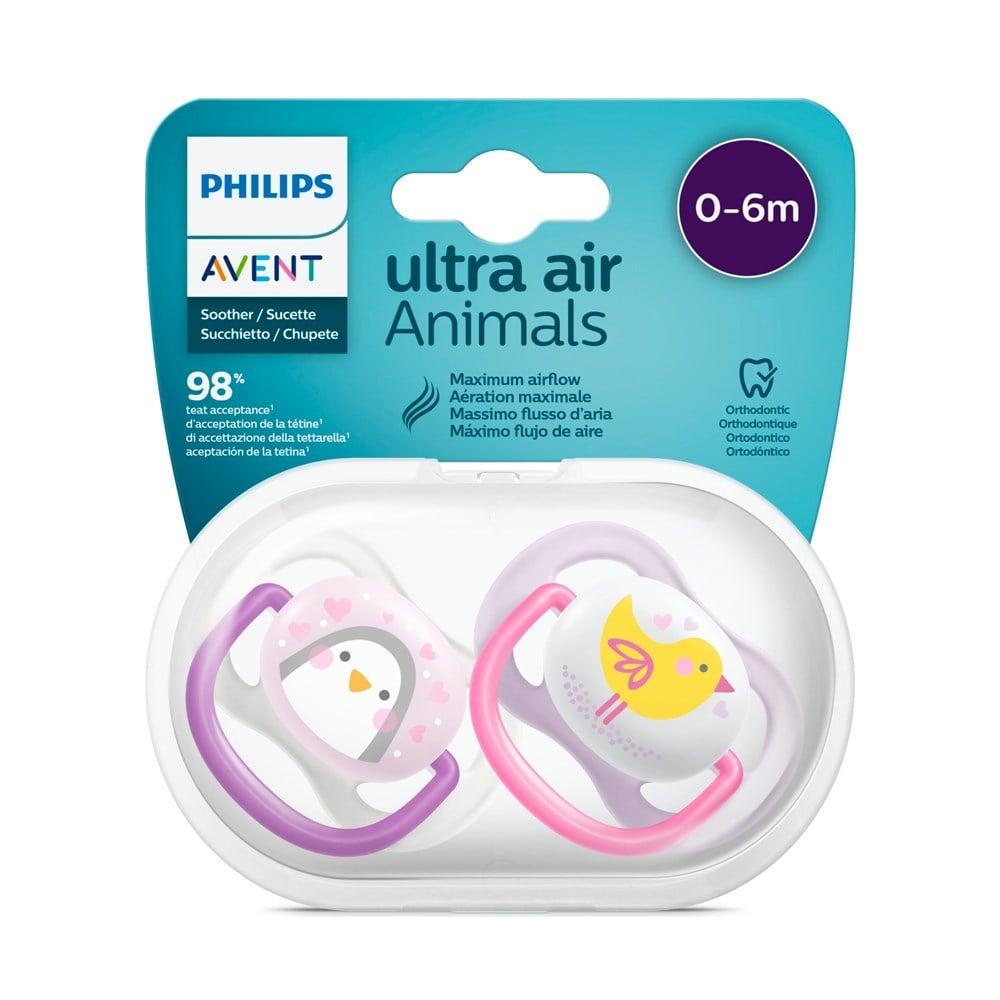 Philips Avent Ultra Air Animals Baby Pacifier 0-6m - Soft, Sterilizable, Comfort Pacifier for Newborns by Beauty Care Bag