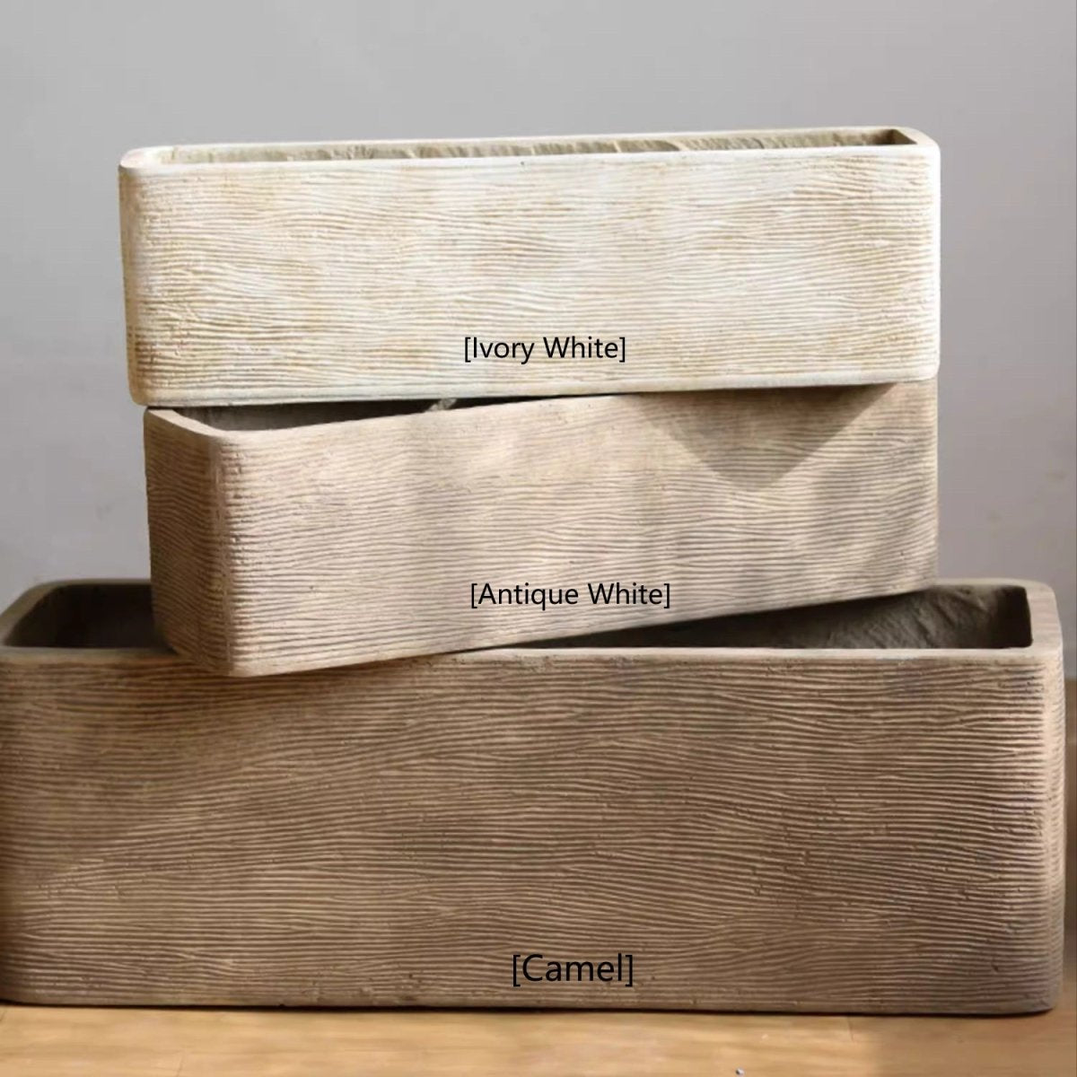 Modern Rectangular Textured Planter by RusticReach