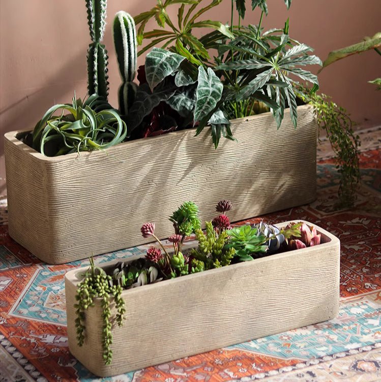 Modern Rectangular Textured Planter by RusticReach