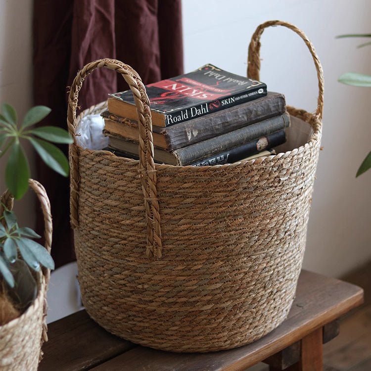 Handwoven Seagrass Basket for Plants by RusticReach
