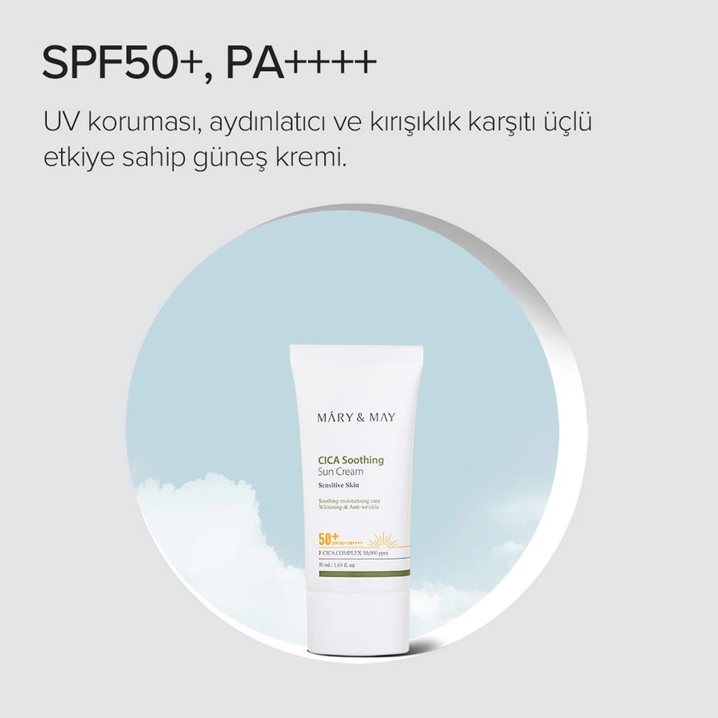 Mary & May Vegan Cica Sun Cream SPF 50+ PA++++ 50ml by Beauty Care Bag