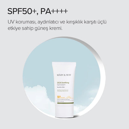 Mary & May Vegan Cica Sun Cream SPF 50+ PA++++ 50ml by Beauty Care Bag