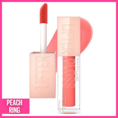 Maybelline New York Lifter Gloss - Hydrating Lip Gloss with Lifting Effect, Non-Sticky Peach Ring Shade by Beauty Care Bag
