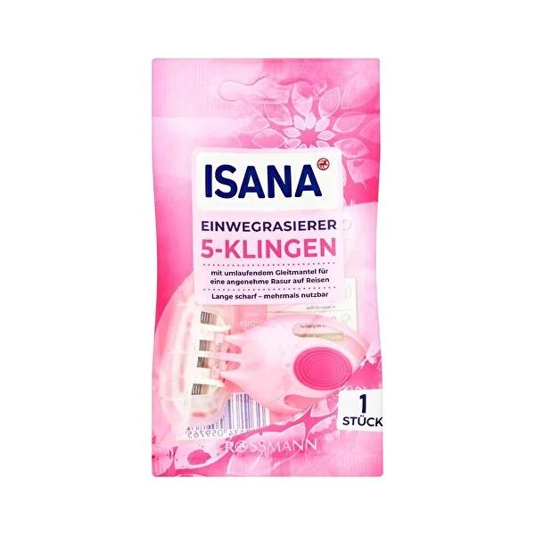 Isana 5 Blade Disposable Razors - Aloe & Shea Butter for Sensitive Skin - Travel Ready, Close Shave for Men & Women by Beauty Care Bag