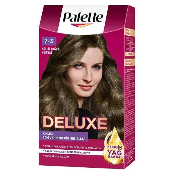 Palette Deluxe Ash Intense Sandy Brown Hair Dye: Long Lasting Color, Rich Shine, Deeply Nourishing - KŸllŸ Yo_un Kumral No: 7.3 by Beauty Care Bag