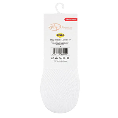 Eklips Premium Micro White No-Show Socks 2-Pack by Beauty Care Bag
