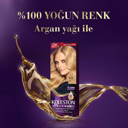 Wella Koleston Intense 9/0 Sarõ: Permanent Hair Dye for 100% Gray Coverage & Lasting Intense Color by Beauty Care Bag