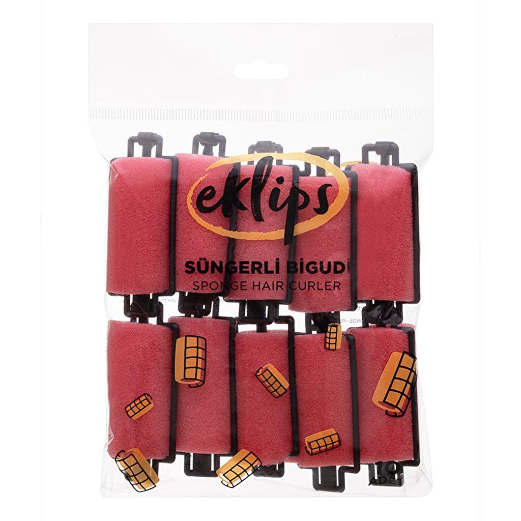Eklips Sponge Hair Rollers for Heatless Curls, 10-Pack by Beauty Care Bag