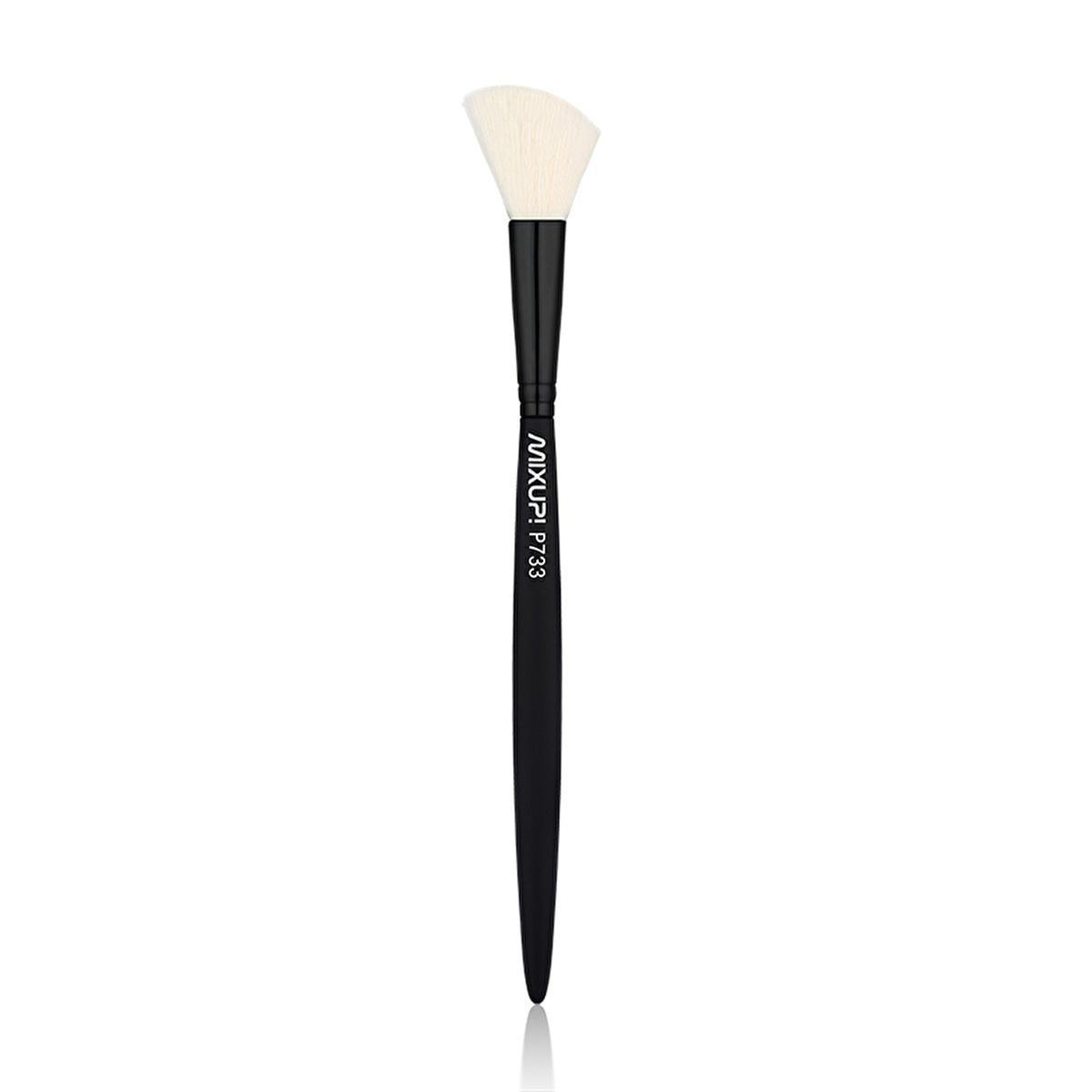 Mixup Professional Angled Blush and Highlighter Brush P733 - Vegan Makeup Tools for Precise Application by Beauty Care Bag