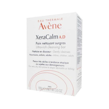 Avene XeraCalm A.D Ultra Rich Cleansing Bar: Soothe Dry, Sensitive Skin - Soap & Fragrance Free Relief for Eczema & Irritation by Beauty Care Bag